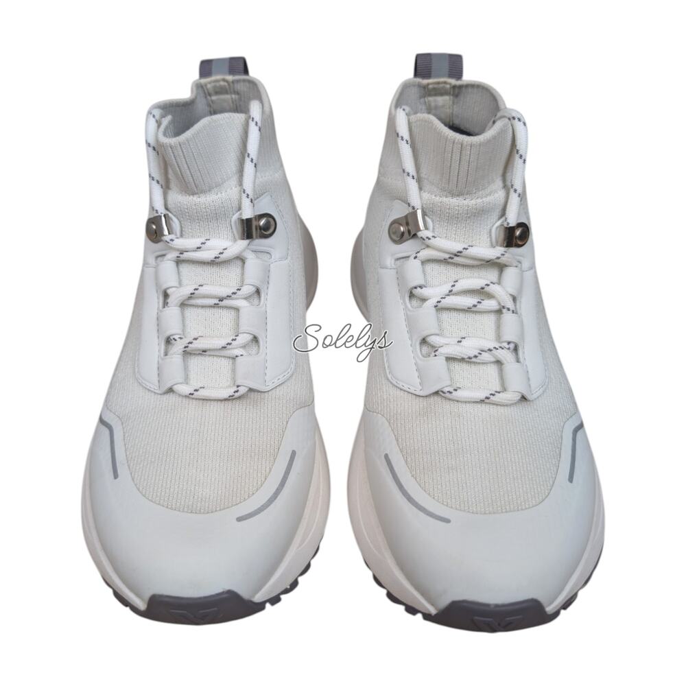 Vessi Stormburst Womens 5 White Granite Waterproof High Top Knit Sneaker Boot